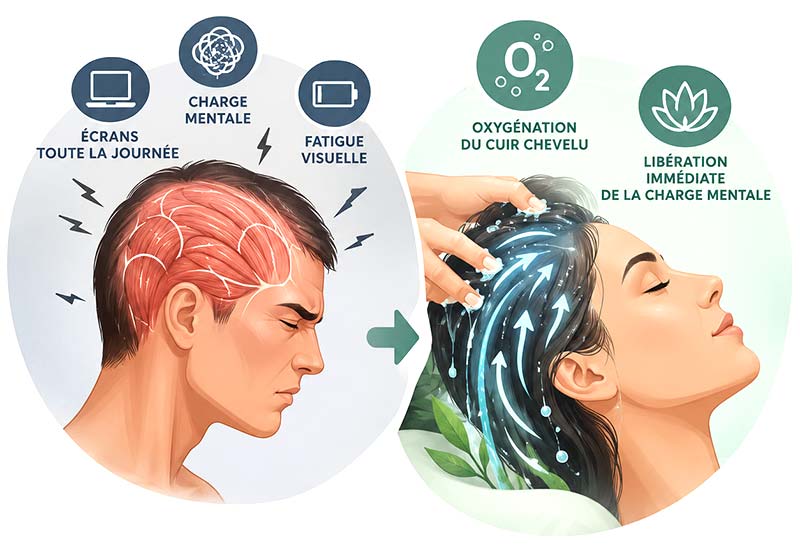 Découvrez les bienfais de notre Head Spa Montpellier : oxygénation du cuir chevelu et libération de la charge mentale